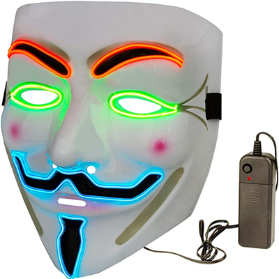 Witte LEIDEN van Halloween Gezichtsmasker V voor de Anonieme Kerel van het Vetemasker