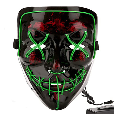 Van het LEIDENE Lichtgevende LEIDENE van Halloween Volledig het Gezichtslicht Gezichtsmasker omhoog voor Volwassenen