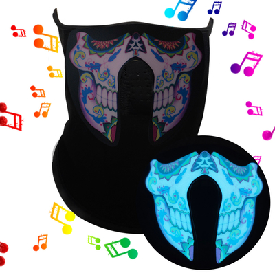 Licht op van de LEIDENE van het Correcte LEIDENE Controlestem de Muziek Bandana Gezichtsmasker