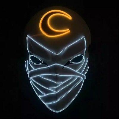 Materiaal die van het Maskerpvc van de maanridder het Halloween Light Up Geleide in Dark gloeien