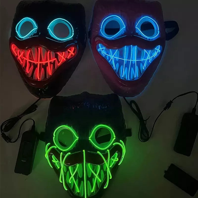 Bobby Light Up Halloween-van het LEIDENE het Materiaal van pvc Gezichtsmasker voor Cosplay-Partij
