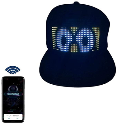 Programmeerbare DIY-LEIDENE van Bluetooth van het Tekstpatroon Hoedenapp LEIDENE van de Controle Magische Vertoning Hoed