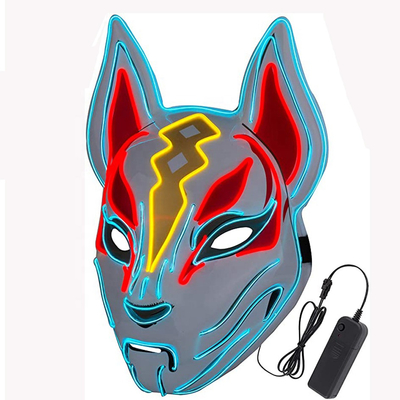 Van het BELANGRIJKE van Halloween van de vosafwijking het Licht Gezichtsmasker omhoog voor Cosplay-Spelpartij