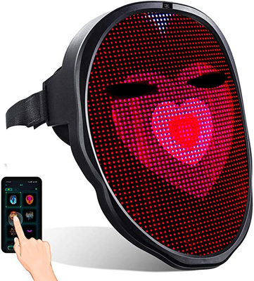 Het Slimme LEIDENE van DIY Gezichtsmasker leidde omhoog Licht Volledig Gezichtsmasker met Navulbare Batterij