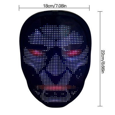 Het Slimme LEIDENE van DIY Gezichtsmasker leidde omhoog Licht Volledig Gezichtsmasker met Navulbare Batterij