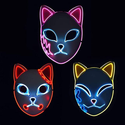 Halloween-LEIDENE van Anime van de Demonmoordenaar van het Japanse het Licht Gezichtsmasker omhoog voor Cosplay