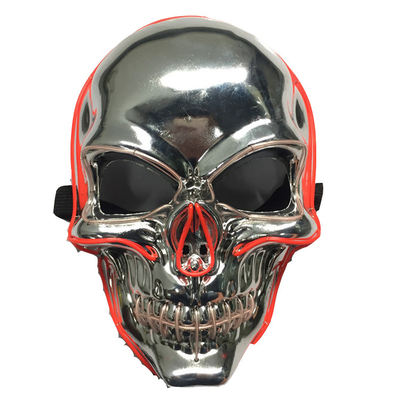 Masker die van het het Skelet Lichte omhoog Volledige Gezicht van Halloween het Enge in het Donkere Volwassenengoud gloeien