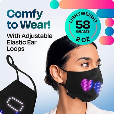 Digitale Elektronische Vertonings Programmeerbare LEIDEN Gezichtsmasker voor Partijkerstmis