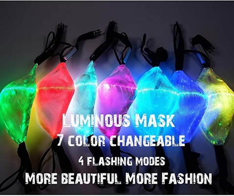 LEIDEN Licht op Gezichtsmasker 7 het Navulbare Gloeien van USB van Kleurenlichten in Dark