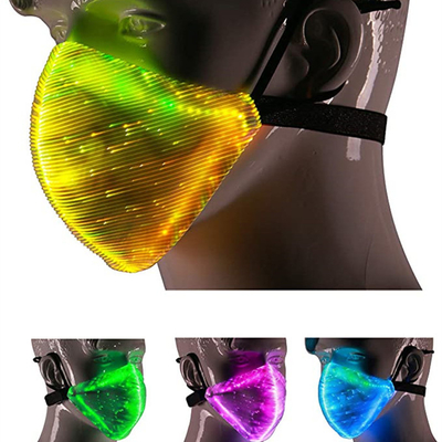 LEIDEN Licht op Gezichtsmasker 7 het Navulbare Gloeien van USB van Kleurenlichten in Dark