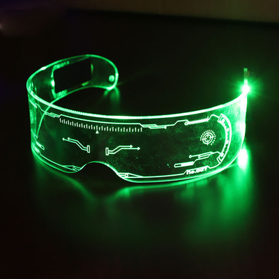 Cyberpunk LEIDENE Vizierglazen met 7 Kleuren en 3 Wijzen Futuristische Acryl