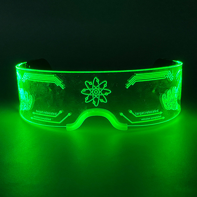 Cyberpunk LEIDEN Licht op Glazen Luminou die in de Donkere Navigatie opvlammen