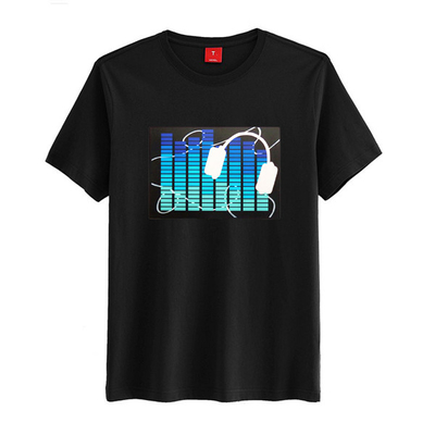 Maniergeluid Geactiveerd LEIDEN T-shirtlicht op Flahsing met Stem
