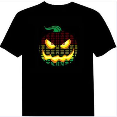 Het Licht van de stemcontrole op LEIDEN T-shirt100% Katoen om Hals voor Volwassenen