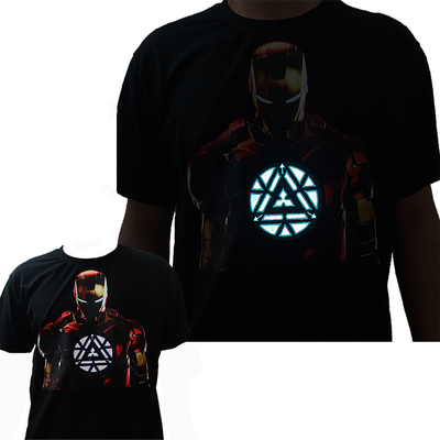 Het Licht die van Gr van de LEIDENE de Zachte Lichtgevende Kleren Verlichtingst-shirt uitzenden