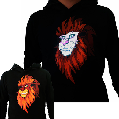 Paar LEIDENE Opvlammende T-shirt met het Katoen van Lion Pattern Unisex 100%