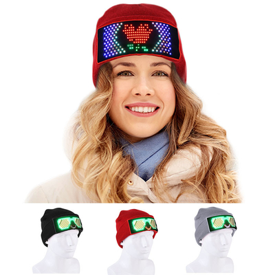 LEIDEN van vertoningsbeanie hat bluetooth APP DIY Slim GLB Unisex-Editable