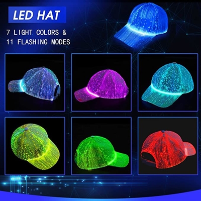 Lichtgevende LEIDENE Honkbalglb Hoeden met Laden van 7 Kleuren het Lichte USB
