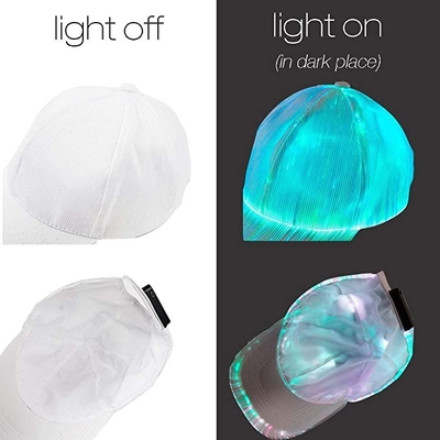 Kappen van het vezel de Optische Lichtgevende Honkbal 7 Regelbare Kleuren Gloeiende Kappen