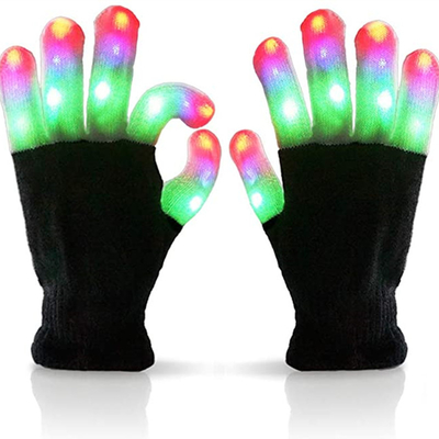 Brei Licht op de Lichten van de Handschoenenvinger 3 Kleuren 6 Wijzen die voor Volwassenen opvlammen