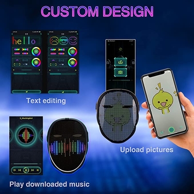 Halloween-Partij van het Slimme LEIDENE het Gezicht van Bluetooth Gezichtsmasker APP het Gecontroleerde Veranderen