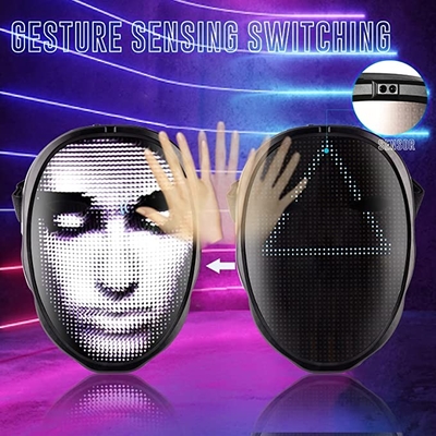 Halloween-Partij van het Slimme LEIDENE het Gezicht van Bluetooth Gezichtsmasker APP het Gecontroleerde Veranderen