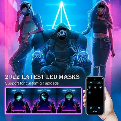 Het glanzende App Halloween Geleide Maskergezicht met uploadt en speelt Video voor Partij adverteert