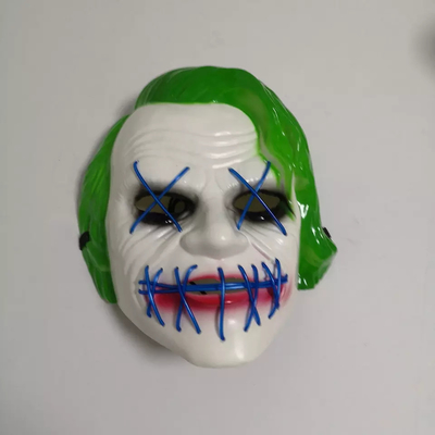 Groen Jokerhalloween Geleid Licht op Masker voor Maskeradepartij Cosplay