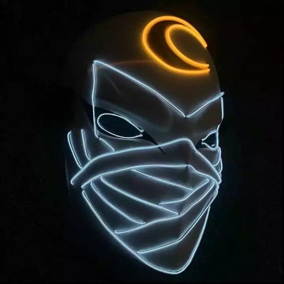 Materiaal die van het Maskerpvc van de maanridder het Halloween Light Up Geleide in Dark gloeien