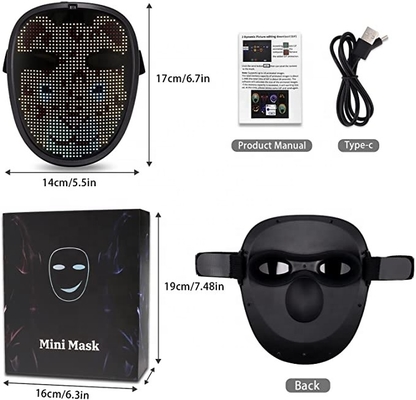 Tiktok Explosieve LEIDEN Volledig Gezichts Veranderend Masker voor Jonge geitjes Navulbaar USB