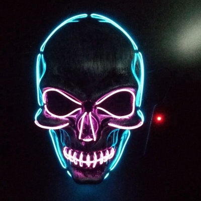 Licht op van het LEIDENE van de Draadhalloween van Gr Facultatieve de Kleur Gezichtsmasker DC3V 10