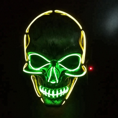 Licht op van het LEIDENE van de Draadhalloween van Gr Facultatieve de Kleur Gezichtsmasker DC3V 10