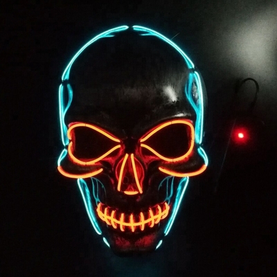 Licht op van het LEIDENE van de Draadhalloween van Gr Facultatieve de Kleur Gezichtsmasker DC3V 10