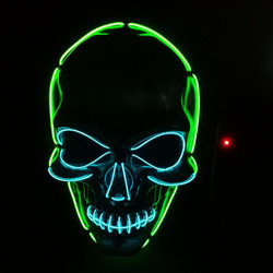 Licht op van het LEIDENE van de Draadhalloween van Gr Facultatieve de Kleur Gezichtsmasker DC3V 10