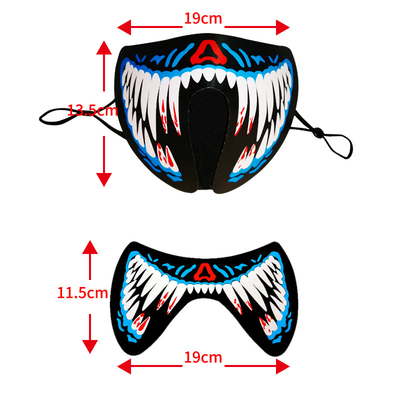 Navulbare de Stem LEIDEN van USB Gezichtsmasker 4 Opvlammende Wijzen voor Partij Halloween