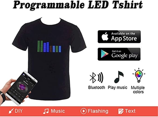 Programmeerbare LEIDENE die Verlichtingst-shirt voor Partijfestival wordt aangepast