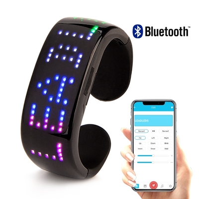 Bluetooth-Afstandsbediening LEIDENE Armbandapp Programe Tekstpatroon