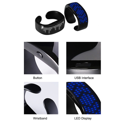Bluetooth-Afstandsbediening LEIDENE Armbandapp Programe Tekstpatroon
